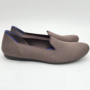 Rothy’s The Loafer Womens Size US 8.5 Mocha Textile Round Toe Flats Slip On
